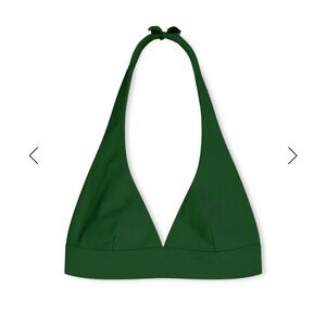 Zulu & Zephyr Signature Halter Tallow Green Bikini Top. US 2. NWT.